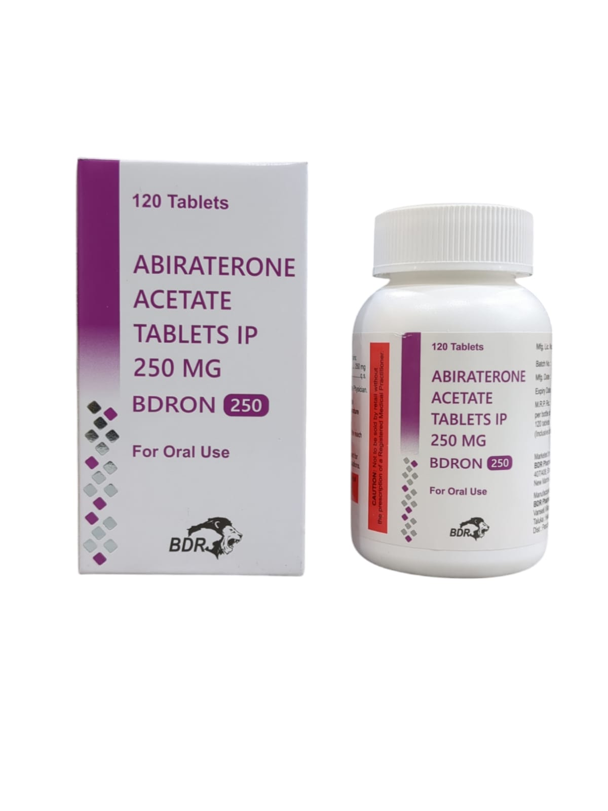 Bdron 250mg Tablet abiraterone acetate 250 tablets